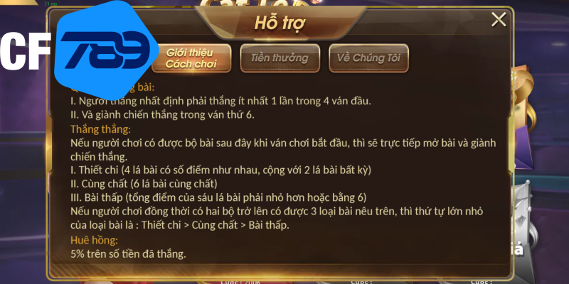 Xác định thắng thua trong mỗi ván cược
